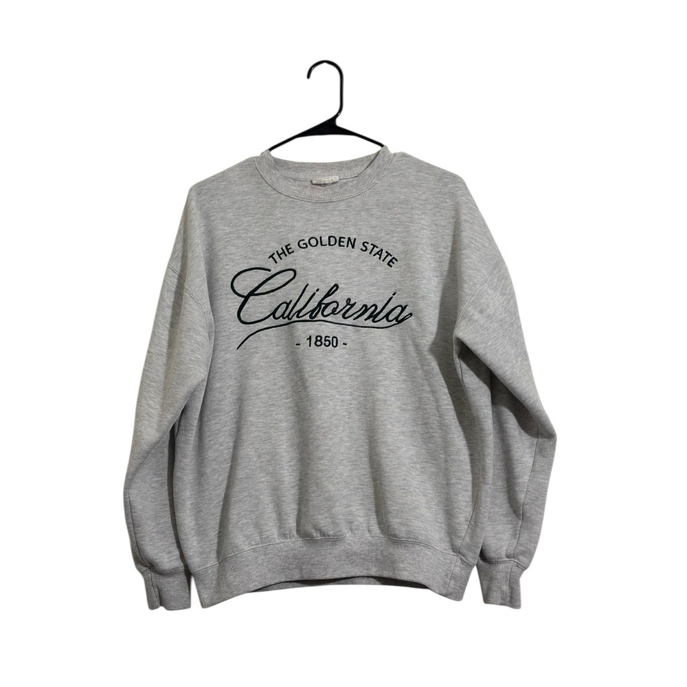 Reflex California Golden State Graphic Crewneck Sweatshirt Grey Women's Size S